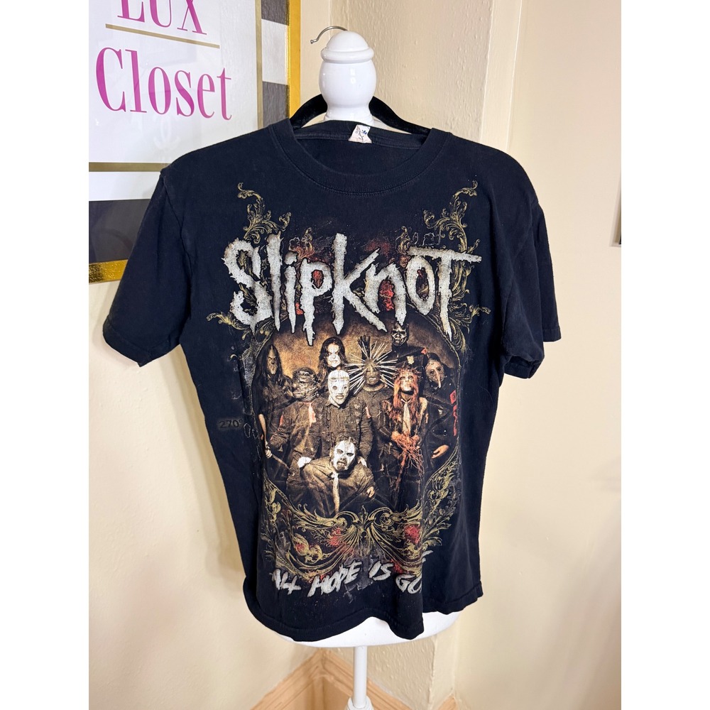 Vintage Slipknot All Hope Is Gone World Tour 2009 T-Shirt Black Anvil Mens M